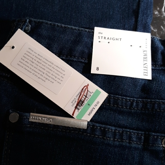 Ellen Tracy denim the straight size 8 new - Picture 2 of 3